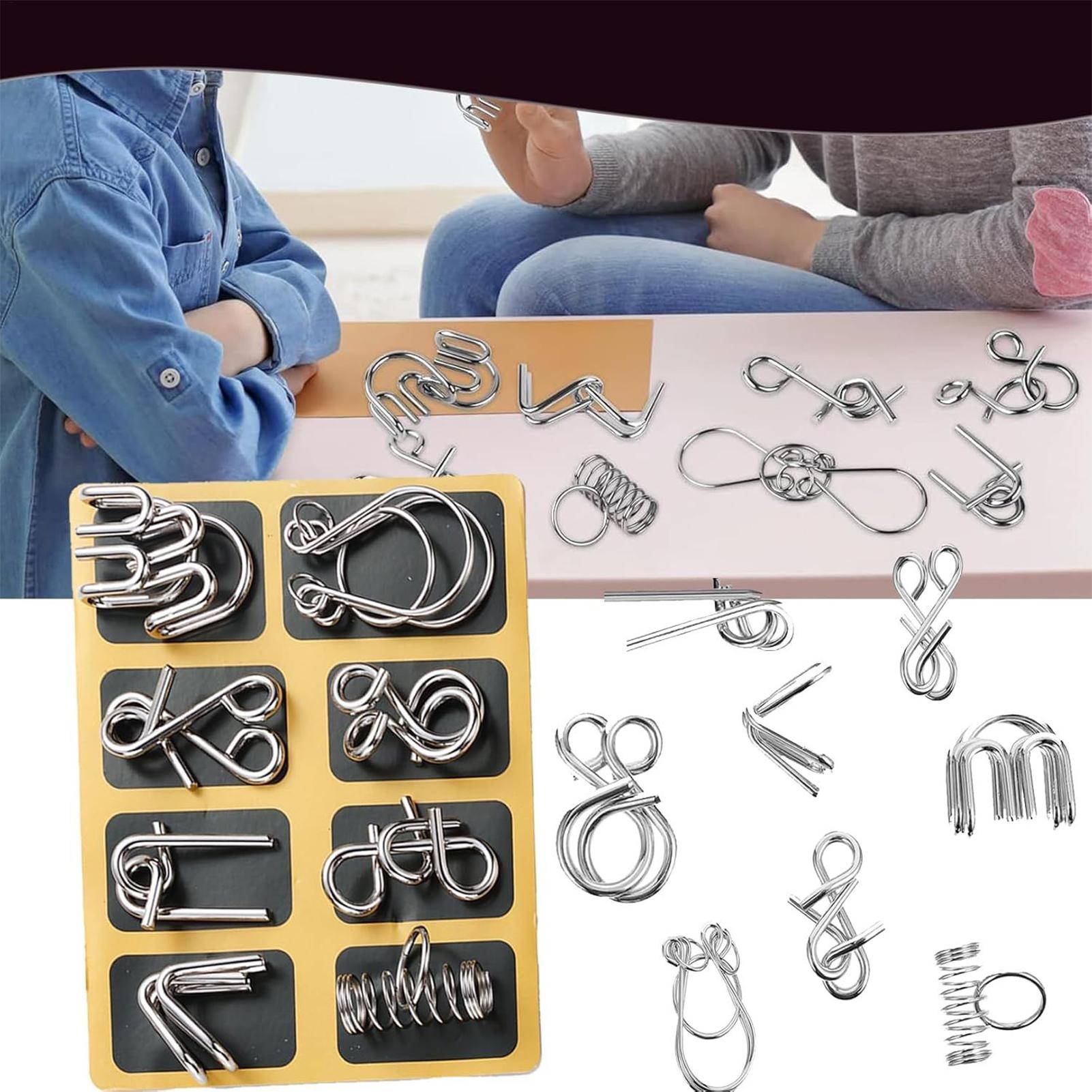 Kids Education Toys - 24 pçs/set metal quebra-cabeça fio mente