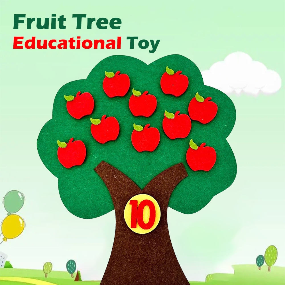 Kids Education Number - Brinquedo Montessori de Contagem de Frutas,