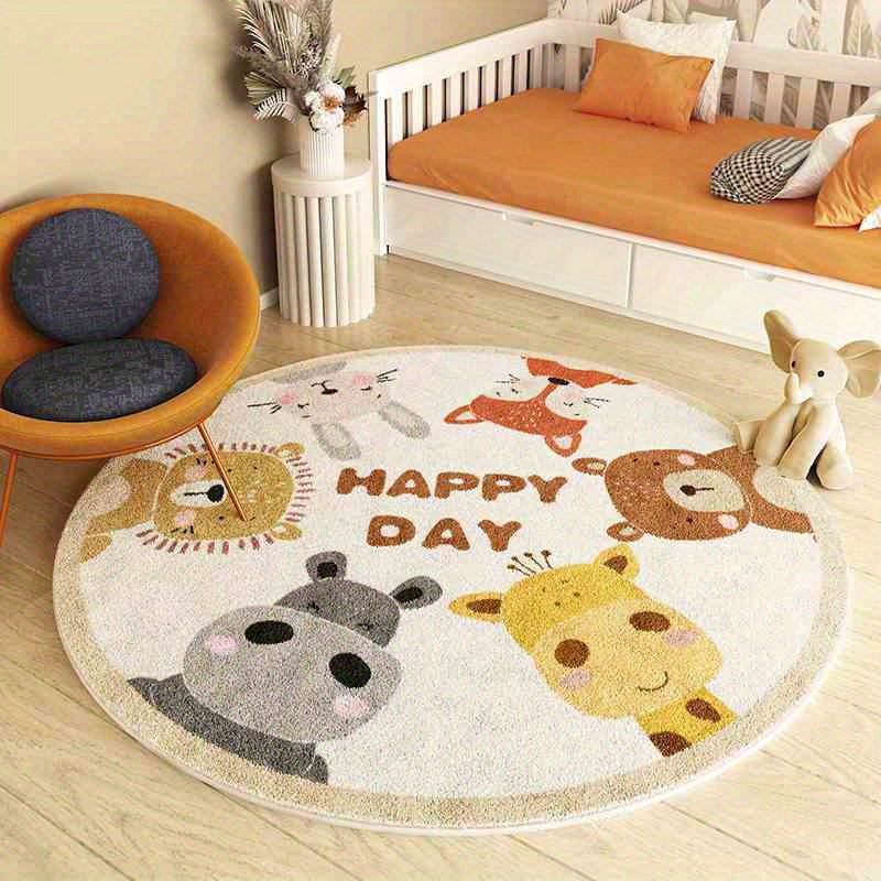 Happy Kids Education - Tapete Redondo de Animais Felizes em