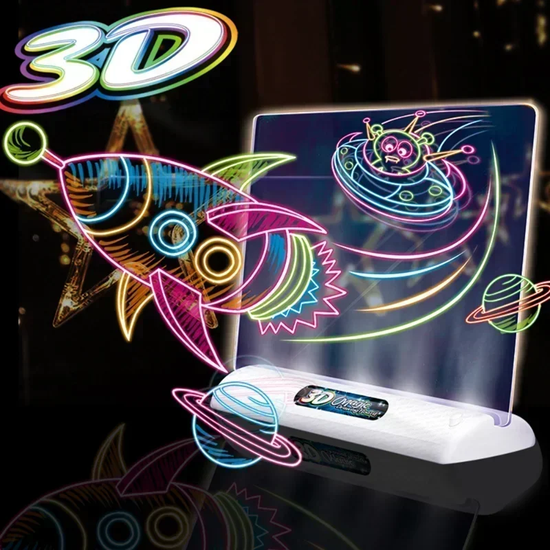 Kids Education Foundation - Prancheta mágica de desenho 3d com