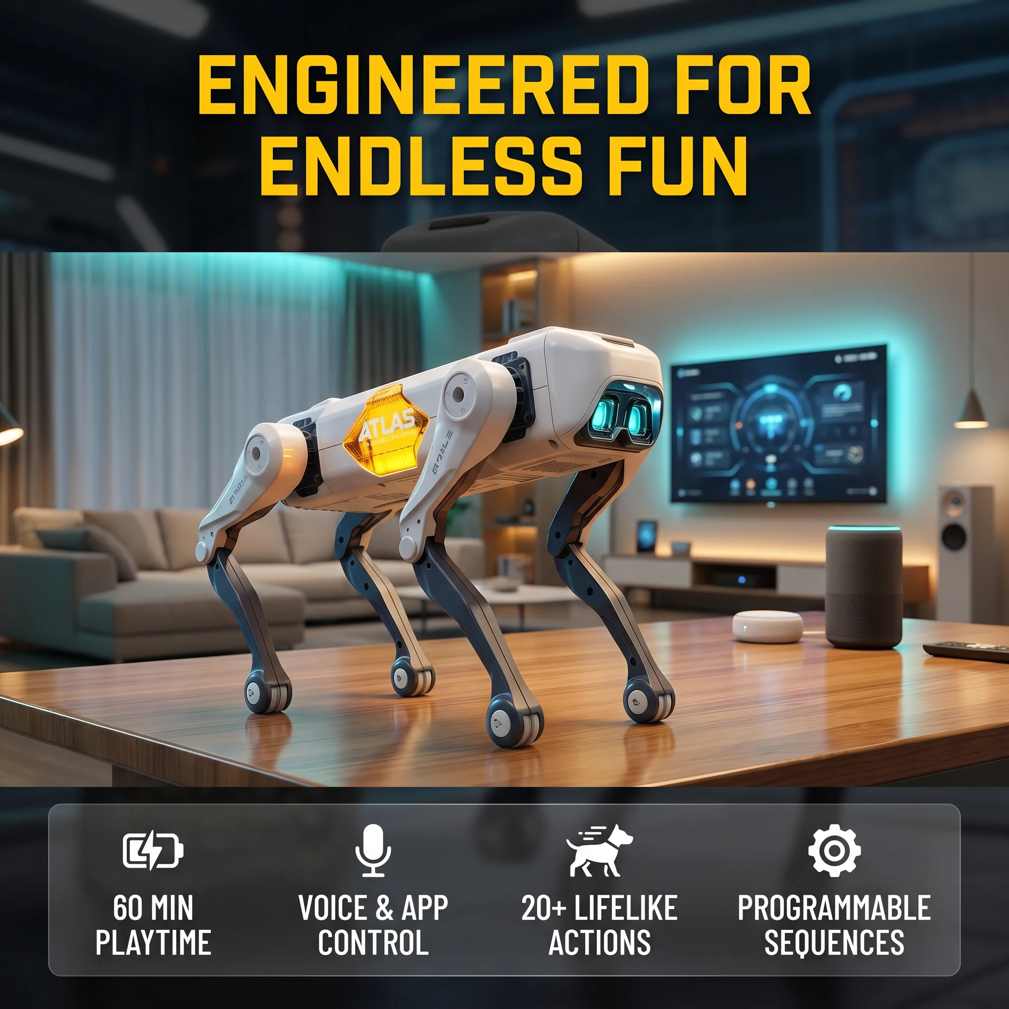 Kids Education Toys - Cão Robô Inteligente com IA, Controle
