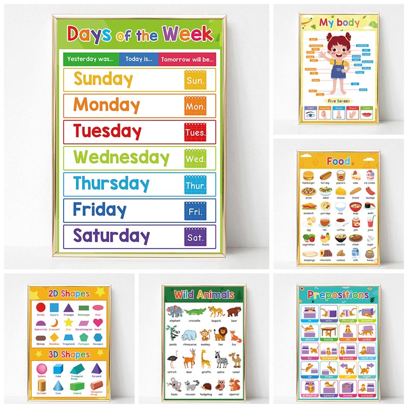 1 peça sem moldura, quadro de  - Kids Education Alphabet Numbers avaliação e preço