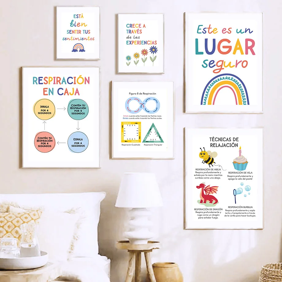 Educação espanhola lema arco-í - Educational Cartoon For Kids avaliação e preço