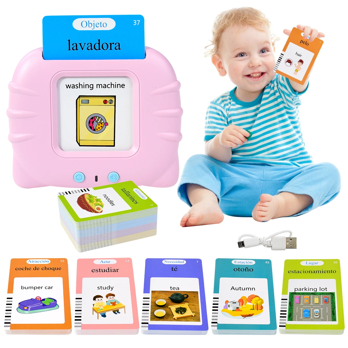 Cartões cognitivos espanhóis e - Kids Educational Games Learn English avaliação e preço