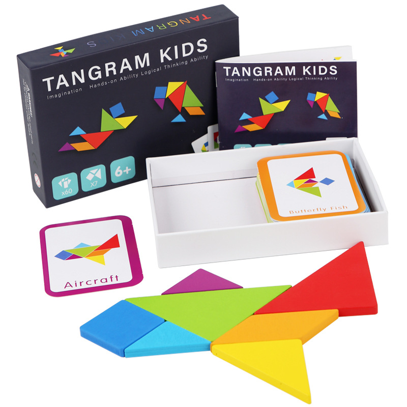 Tangram de madeira quebra-cabe - Kids Educational Game 3 avaliação e preço