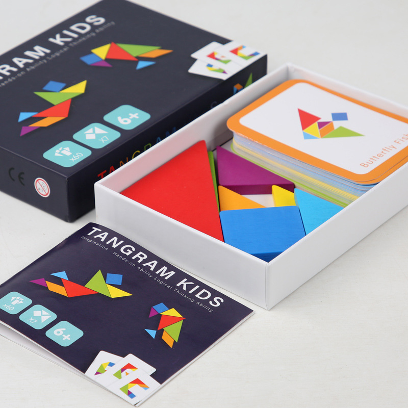 Tangram de madeira quebra-cabe - Kids Educational Game 3 avaliação e preço