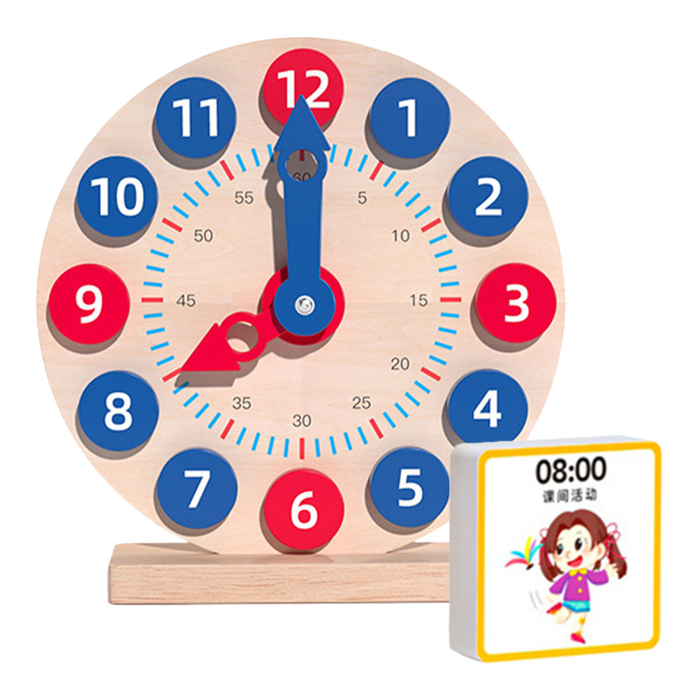 1 Conjunto de Relógio de Madei - Kids Education Number avaliação e preço