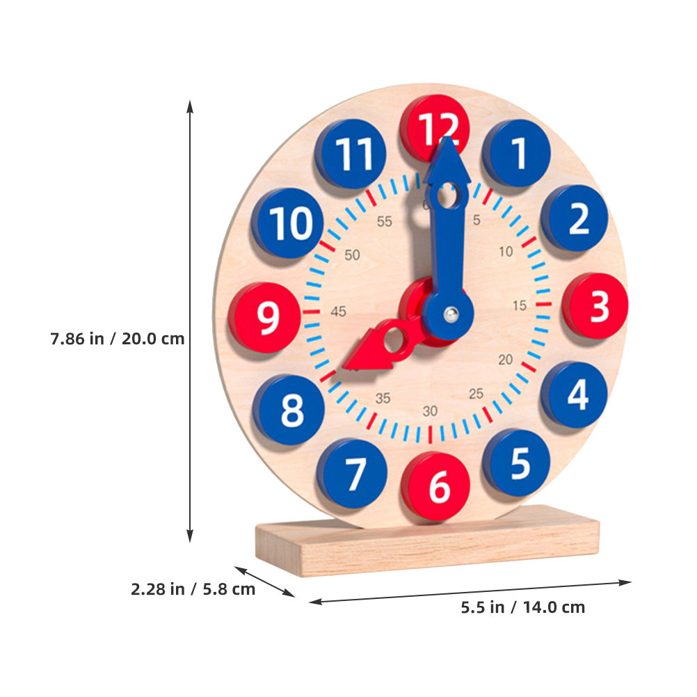 1 Conjunto de Relógio de Madei - Kids Education Number avaliação e preço