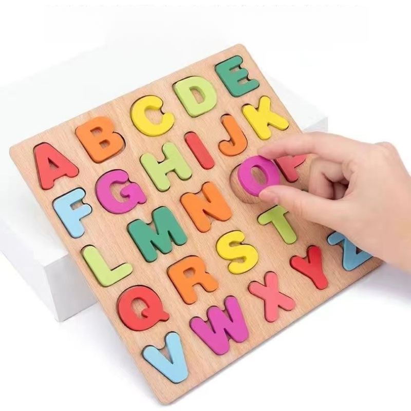 Alfabeto de madeira quebra-cab - Kids Education Alphabet Numbers avaliação e preço