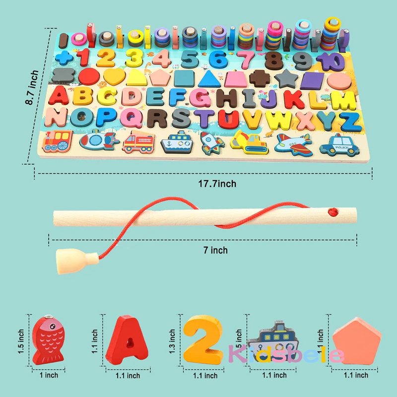 Quebra-cabeças de madeira form - Kids Education Alphabet Numbers avaliação e preço